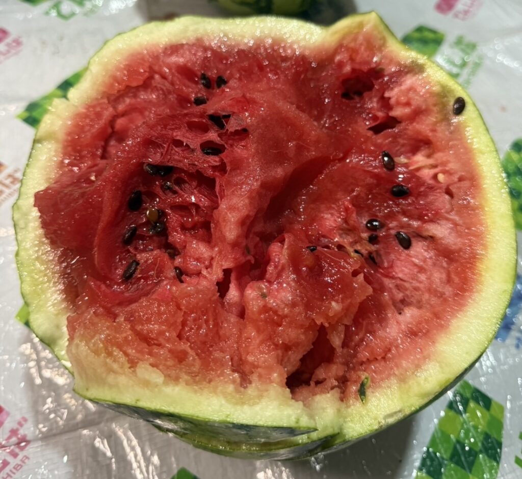 割ったスイカ